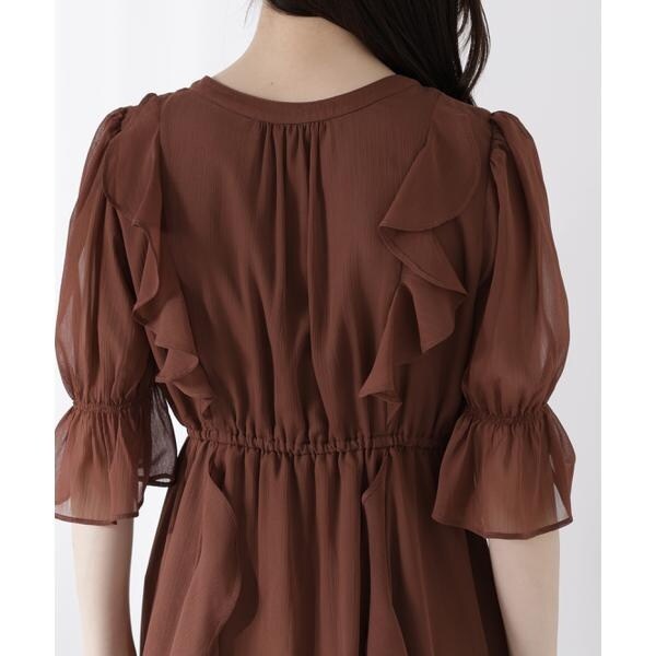 プロポーション ボディドレッシング（PROPORTION BODY DRESSING）/《EDIT COLOGNE》フリル楊柳ミニワンピース