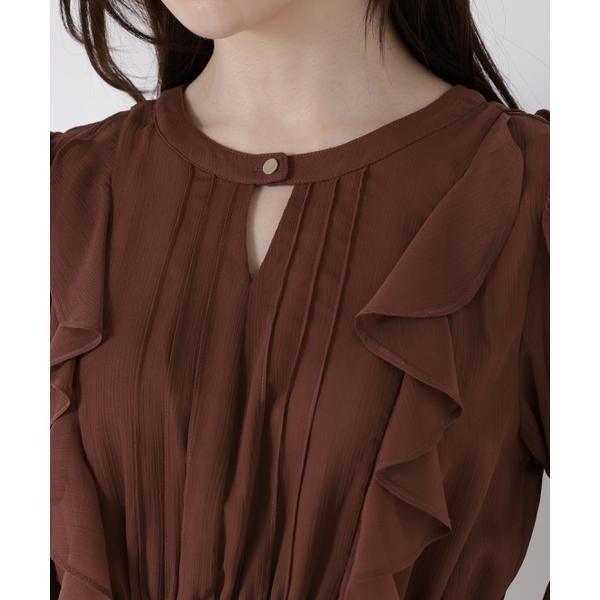 プロポーション ボディドレッシング（PROPORTION BODY DRESSING）/《EDIT COLOGNE》フリル楊柳ミニワンピース