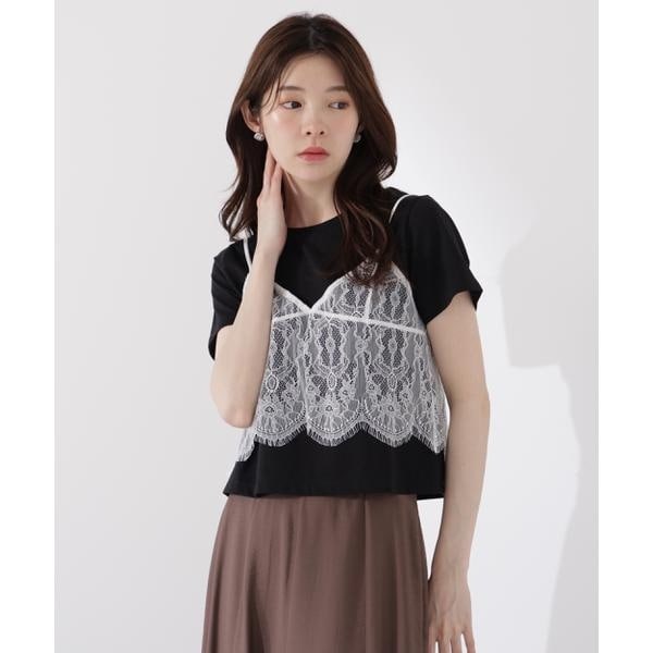 プロポーション ボディドレッシング（PROPORTION BODY DRESSING）/レースキャミセットカットソー