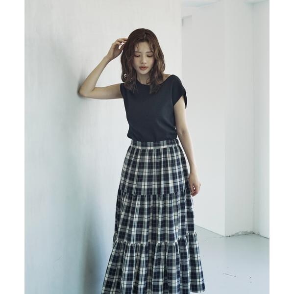 シャネル フランス製 ミディ丈 プリーツスカート 36 濃紺 CHANEL  