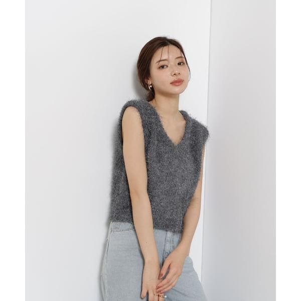 プロポーション ボディドレッシング（PROPORTION BODY DRESSING）/＜ハンドウォッシャブル＞フェザーノースリニット