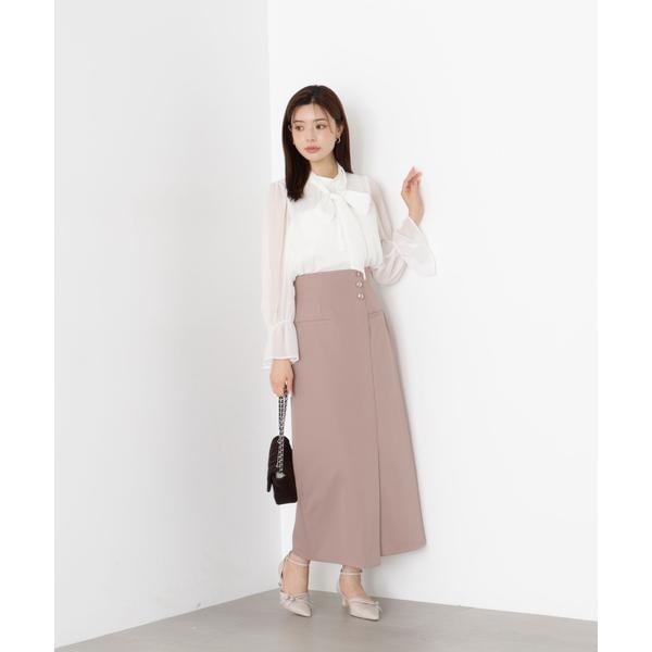 プロポーション ボディドレッシング（PROPORTION BODY DRESSING）/アシメ釦ナロースカート 25AW