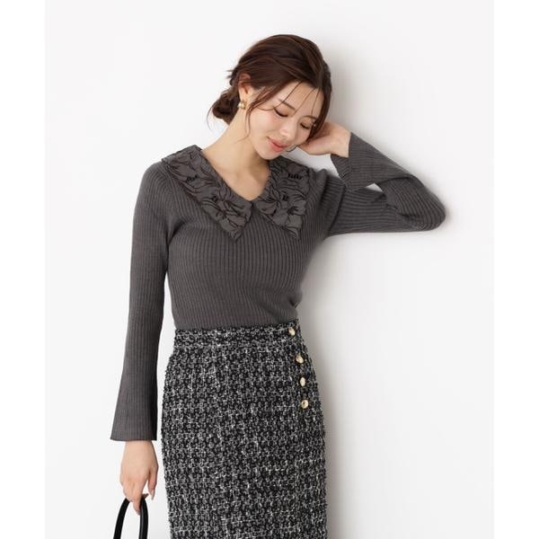 プロポーション ボディドレッシング（PROPORTION BODY DRESSING）/レース襟付きニット 25AW