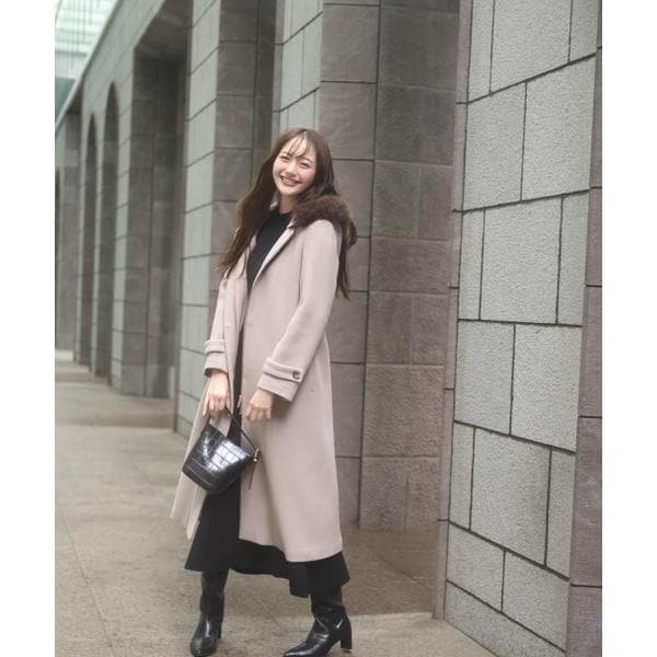 プロポーション ボディドレッシング（PROPORTION BODY DRESSING）/モッサフードフェイクファーロングコート 25AW