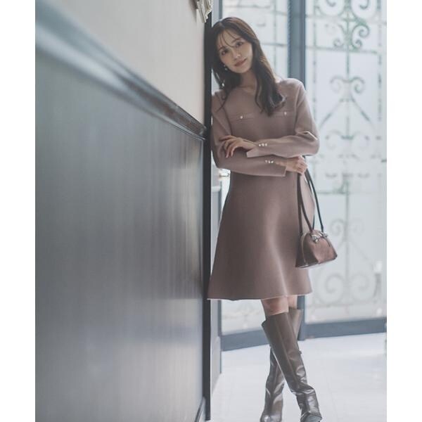 プロポーション ボディドレッシング（PROPORTION BODY DRESSING）/《EDIT COLOGNE》総針ミニワンピース