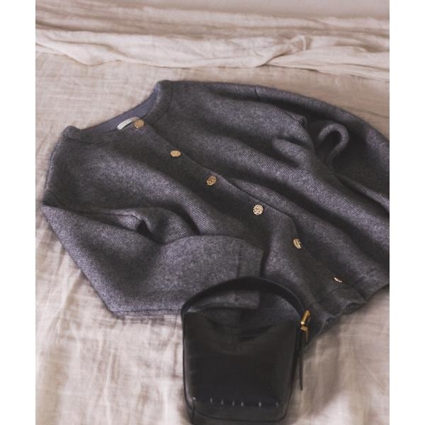 プロポーション ボディドレッシング（PROPORTION BODY DRESSING）/FOX混ダブルフェイスニットカーディガン 25AW