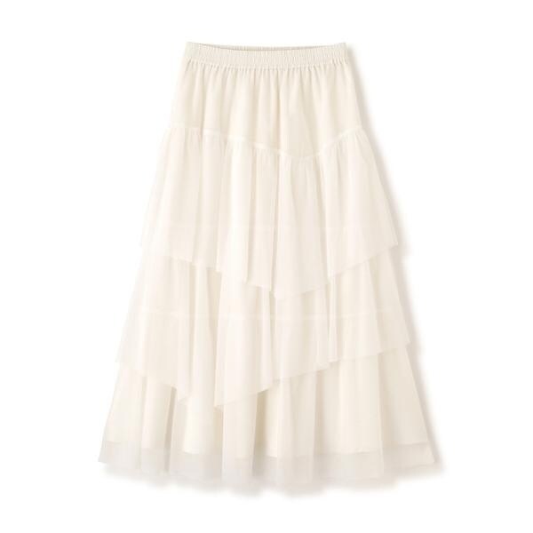 プロポーション ボディドレッシング（PROPORTION BODY DRESSING）/《EDIT COLOGNE》エアリーティアードスカート 25AW