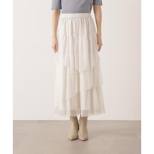 プロポーション ボディドレッシング（PROPORTION BODY DRESSING）/《EDIT COLOGNE》エアリーティアードスカート 25AW
