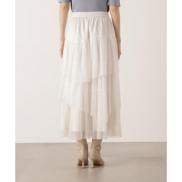 プロポーション ボディドレッシング（PROPORTION BODY DRESSING）/《EDIT COLOGNE》エアリーティアードスカート 25AW