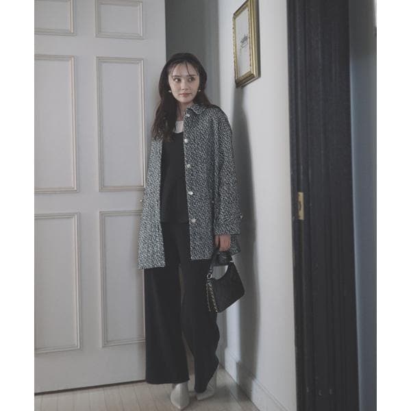 プロポーション ボディドレッシング（PROPORTION BODY DRESSING）/金ボタン付きツイードミドルジャケット 25AW