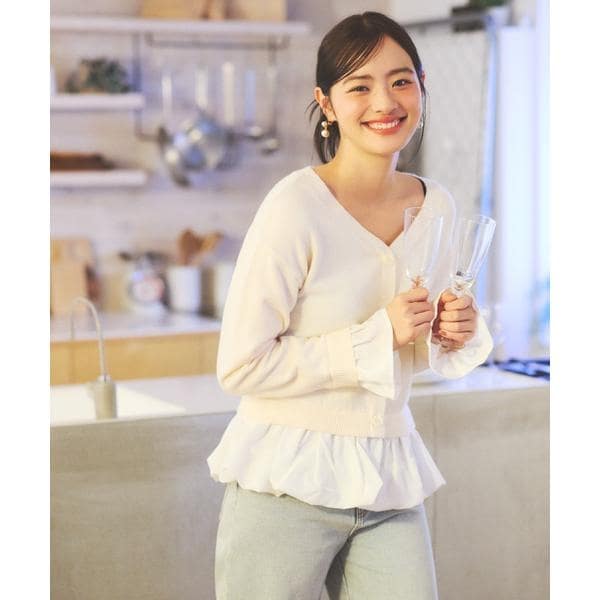 プロポーション ボディドレッシング（PROPORTION BODY DRESSING）/＜ウォッシャブル＞バルーンペプラムニット 25AW