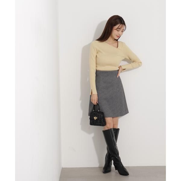 プロポーション ボディドレッシング（PROPORTION BODY DRESSING）/《EDIT COLOGNE》台形ミニスカート 25AW