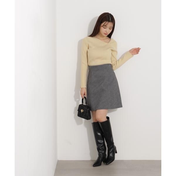 プロポーション ボディドレッシング（PROPORTION BODY DRESSING）/《EDIT COLOGNE》台形ミニスカート 25AW