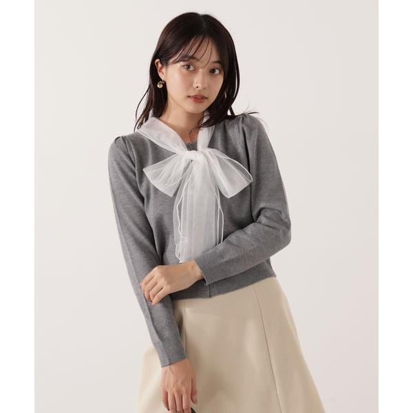 プロポーション ボディドレッシング（PROPORTION BODY DRESSING）/《EDIT COLOGNE》ボウタイ付きニット 25AW