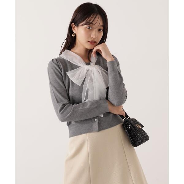 プロポーション ボディドレッシング（PROPORTION BODY DRESSING）/《EDIT COLOGNE》ボウタイ付きニット 25AW