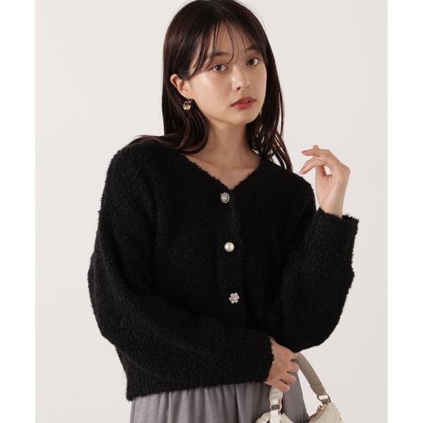 プロポーション ボディドレッシング（PROPORTION BODY DRESSING）/《EDIT COLOGNE》ファンシーヤーンビジューカディガン 25AW