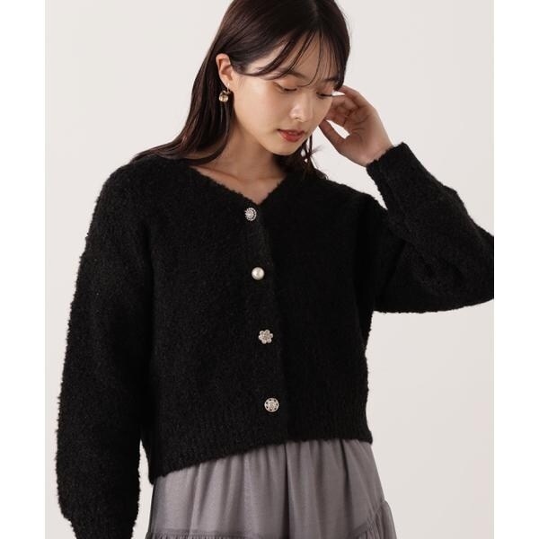 プロポーション ボディドレッシング（PROPORTION BODY DRESSING）/《EDIT COLOGNE》ファンシーヤーンビジューカディガン 25AW