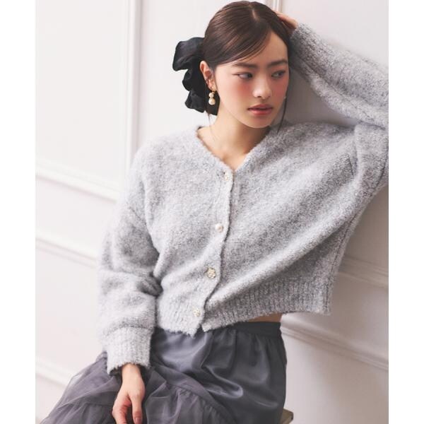 プロポーション ボディドレッシング（PROPORTION BODY DRESSING）/《EDIT COLOGNE》ファンシーヤーンビジューカディガン 25AW