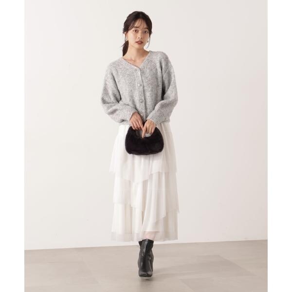 プロポーション ボディドレッシング（PROPORTION BODY DRESSING）/《EDIT COLOGNE》ファンシーヤーンビジューカディガン 25AW