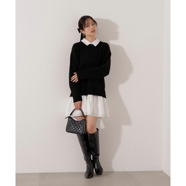 プロポーション ボディドレッシング（PROPORTION BODY DRESSING）/《EDIT COLOGNE》レイヤードミニワンピース