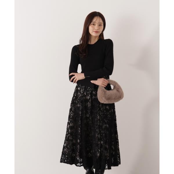 プロポーション ボディドレッシング（PROPORTION BODY DRESSING）/レースドッキングニットワンピース 26SS