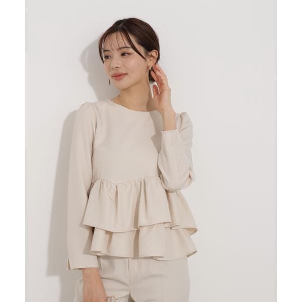 プロポーション ボディドレッシング（PROPORTION BODY DRESSING）/ランダムヘムペプラムブラウス