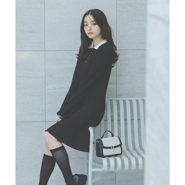 プロポーション ボディドレッシング（PROPORTION BODY DRESSING）/《EDIT COLOGNE》ポロミニニットワンピース