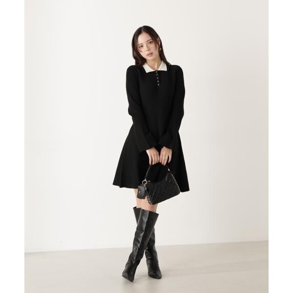 プロポーション ボディドレッシング（PROPORTION BODY DRESSING）/《EDIT COLOGNE》ポロミニニットワンピース