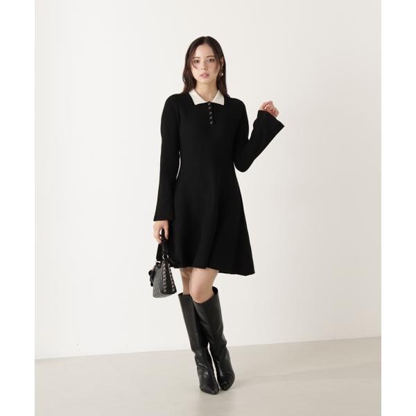 プロポーション ボディドレッシング（PROPORTION BODY DRESSING）/《EDIT COLOGNE》ポロミニニットワンピース