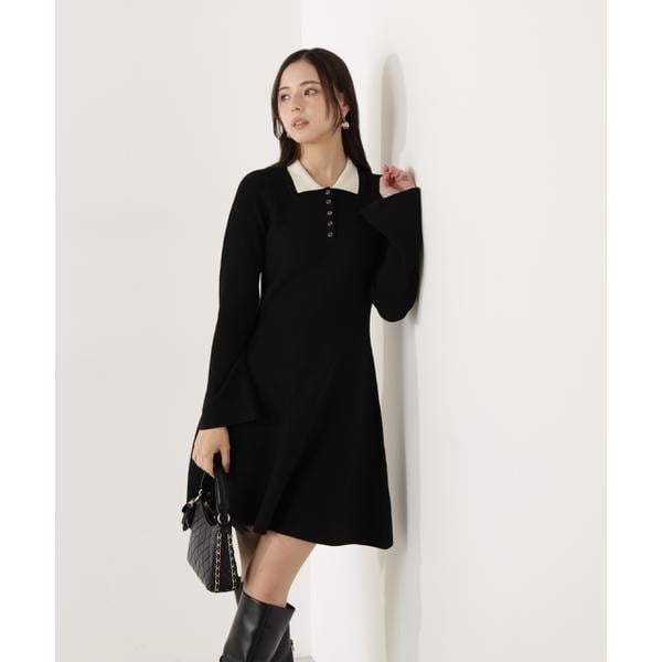 プロポーション ボディドレッシング（PROPORTION BODY DRESSING）/《EDIT COLOGNE》ポロミニニットワンピース