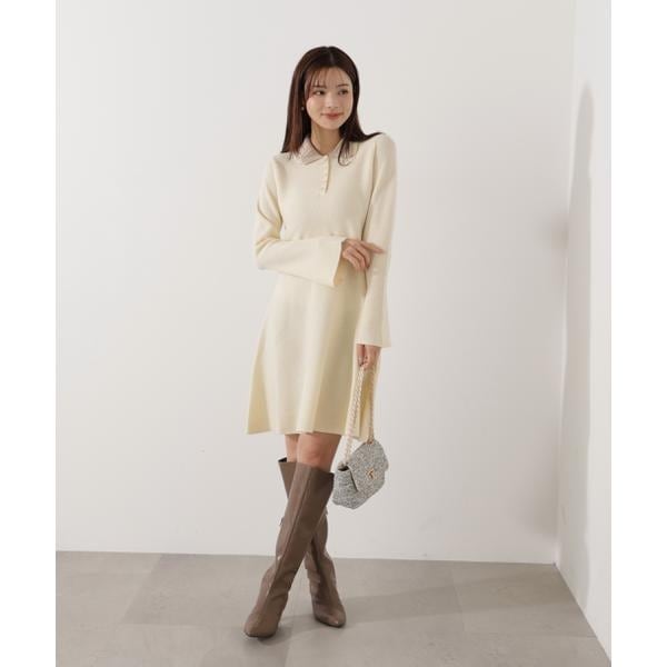 プロポーション ボディドレッシング（PROPORTION BODY DRESSING）/《EDIT COLOGNE》ポロミニニットワンピース