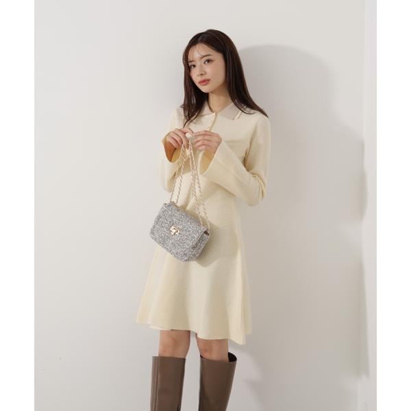 プロポーション ボディドレッシング（PROPORTION BODY DRESSING）/《EDIT COLOGNE》ポロミニニットワンピース