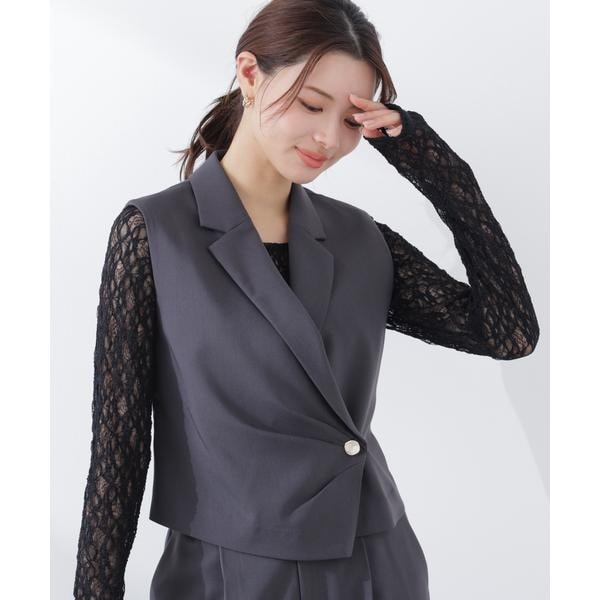 プロポーション ボディドレッシング（PROPORTION BODY DRESSING）/タックアシメジレ　26SS