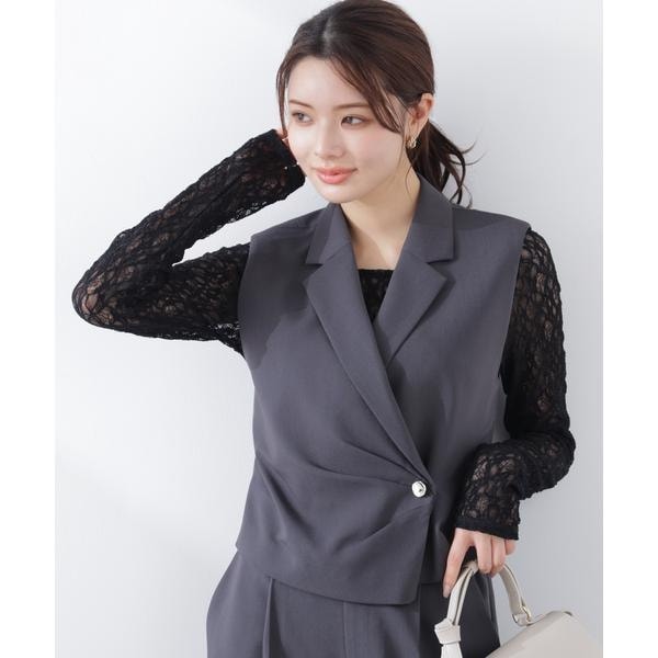 プロポーション ボディドレッシング（PROPORTION BODY DRESSING）/タックアシメジレ　26SS