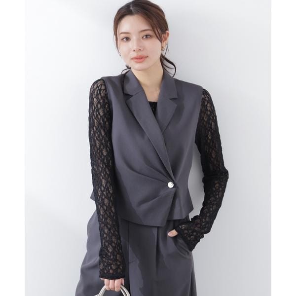 プロポーション ボディドレッシング（PROPORTION BODY DRESSING）/タックアシメジレ　26SS