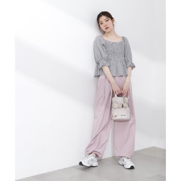 プロポーション ボディドレッシング（PROPORTION BODY DRESSING）/〈a／mie〉シャーリングペプラムブラウス 26SS_3