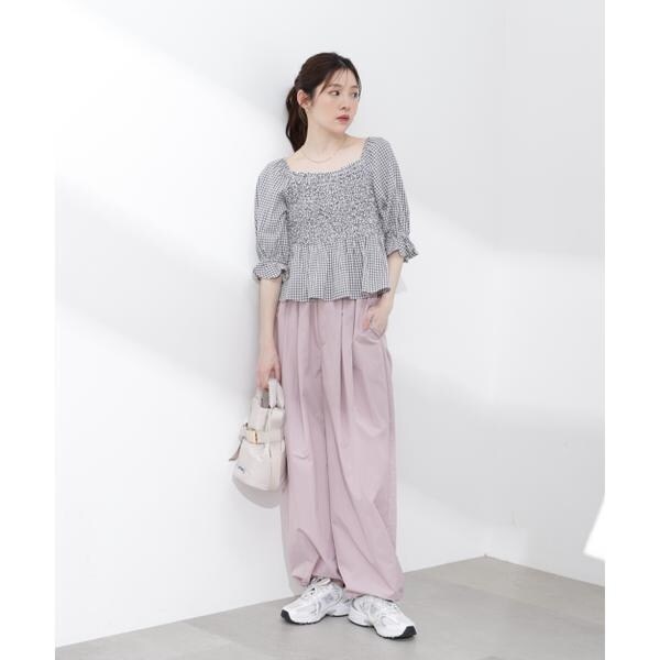 プロポーション ボディドレッシング（PROPORTION BODY DRESSING）/〈a／mie〉シャーリングペプラムブラウス 26SS_4