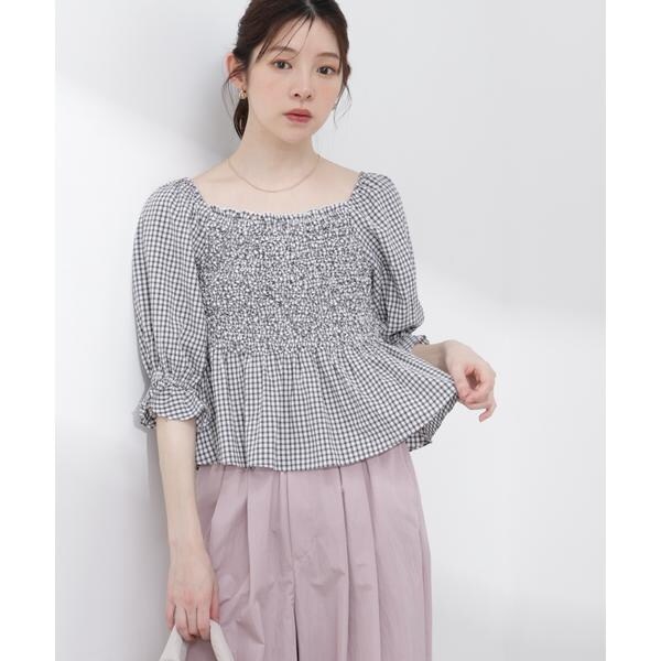 プロポーション ボディドレッシング（PROPORTION BODY DRESSING）/〈a／mie〉シャーリングペプラムブラウス 26SS_6