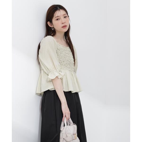 プロポーション ボディドレッシング（PROPORTION BODY DRESSING）/〈a／mie〉シャーリングペプラムブラウス 26SS_11
