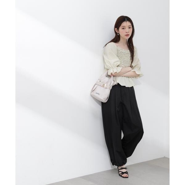 プロポーション ボディドレッシング（PROPORTION BODY DRESSING）/〈a／mie〉シャーリングペプラムブラウス 26SS_12
