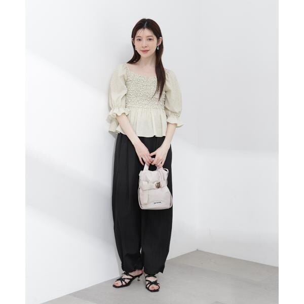 プロポーション ボディドレッシング（PROPORTION BODY DRESSING）/〈a／mie〉シャーリングペプラムブラウス 26SS_16