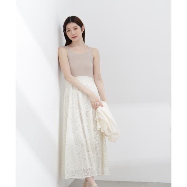 プロポーション ボディドレッシング（PROPORTION BODY DRESSING）/ニットドッキングレースワンピース 26SS