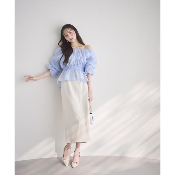 プロポーション ボディドレッシング（PROPORTION BODY DRESSING）/フロントデザインIラインスカート 26SS