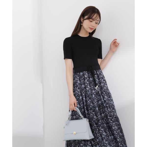プロポーション ボディドレッシング（PROPORTION BODY DRESSING）/半袖花柄ドッキングニットワンピース 26SS_5