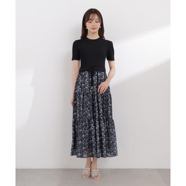 プロポーション ボディドレッシング（PROPORTION BODY DRESSING）/半袖花柄ドッキングニットワンピース 26SS_8