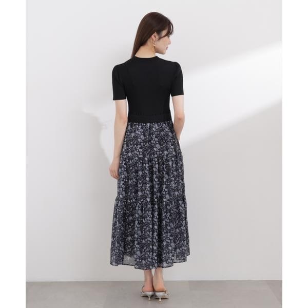 プロポーション ボディドレッシング（PROPORTION BODY DRESSING）/半袖花柄ドッキングニットワンピース 26SS_10