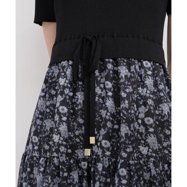 プロポーション ボディドレッシング（PROPORTION BODY DRESSING）/半袖花柄ドッキングニットワンピース 26SS_13