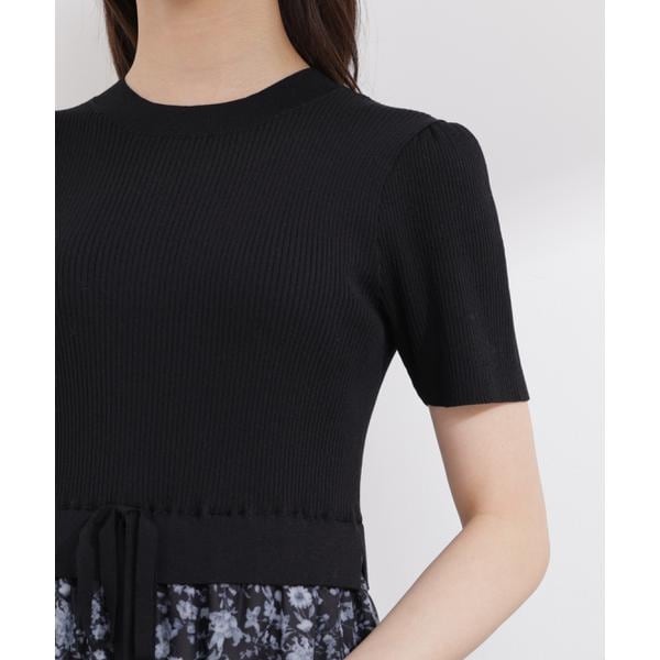 プロポーション ボディドレッシング（PROPORTION BODY DRESSING）/半袖花柄ドッキングニットワンピース 26SS_14