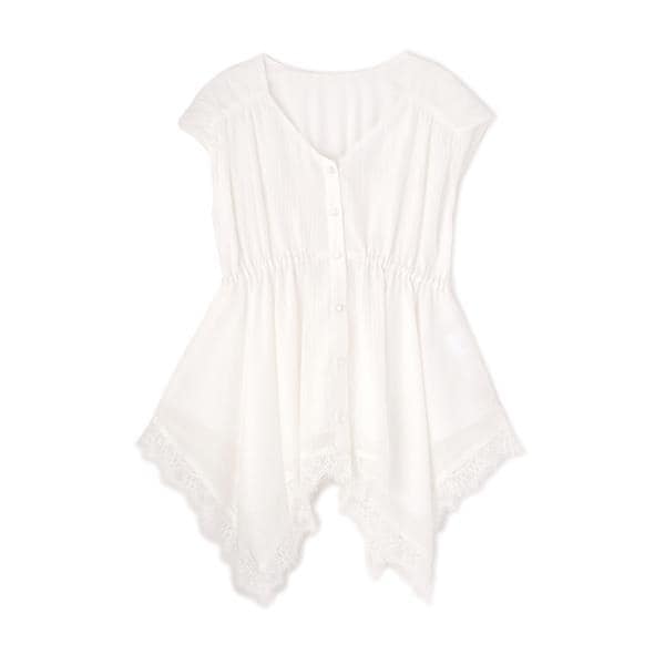 プロポーション ボディドレッシング（PROPORTION BODY DRESSING）/レーストリミングヘムブラウス 26SS_9