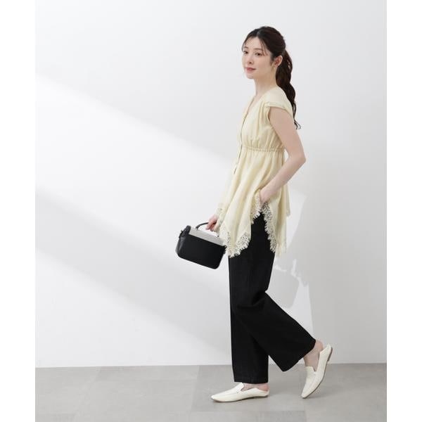 プロポーション ボディドレッシング（PROPORTION BODY DRESSING）/レーストリミングヘムブラウス 26SS_14